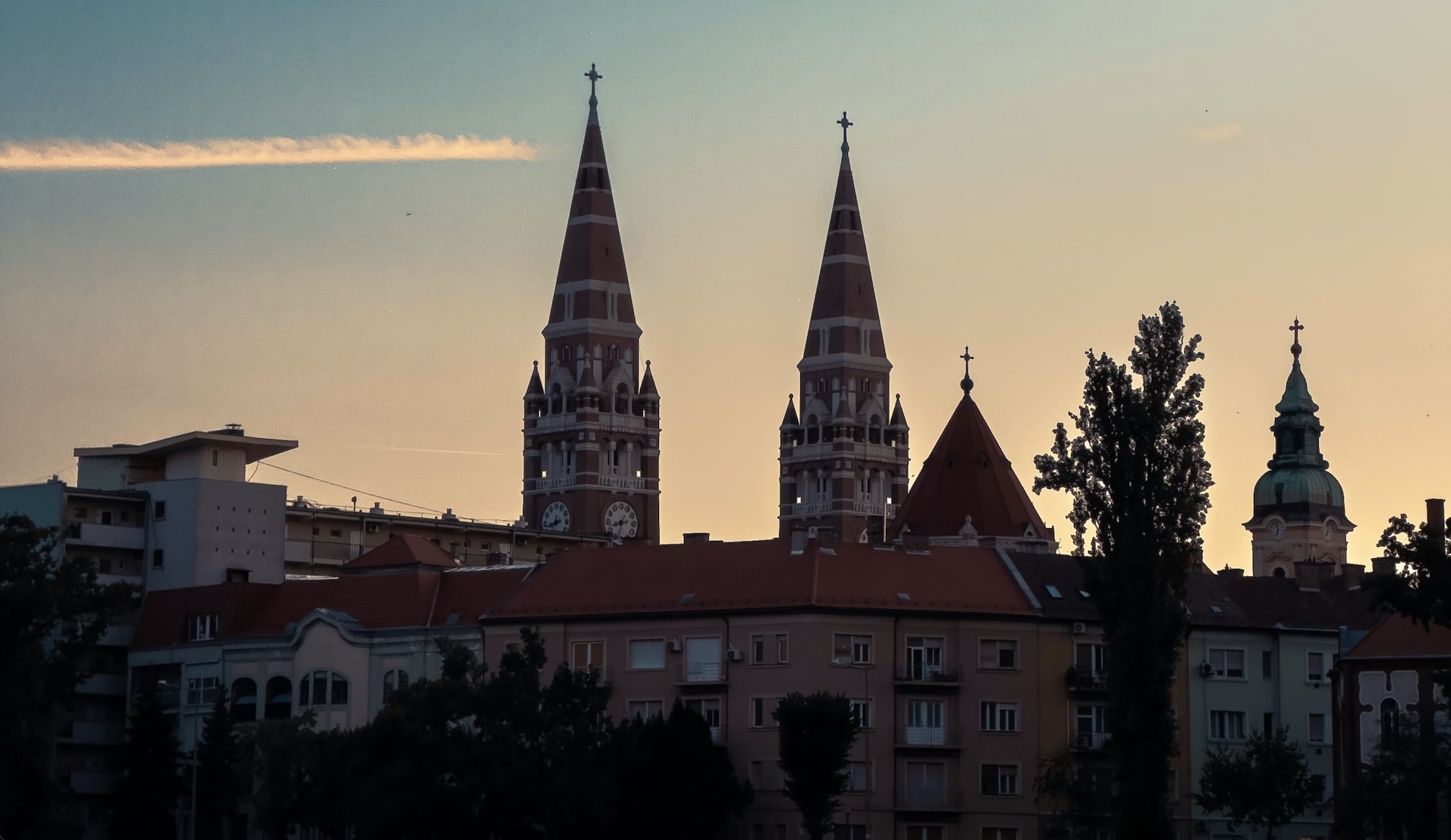 Szeged City Lights from Cockpit